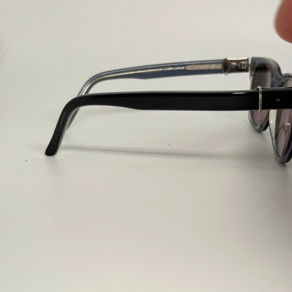 Robert Marc 608-108 Sunglasses Handmade in France Navy Blue Square Rose Lens